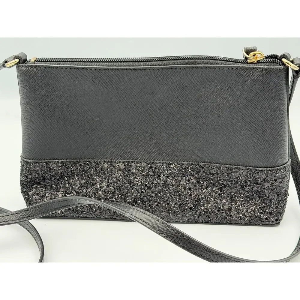 Kate Spade Greta Court Set: Ramey Crossbody Bag & Graham Card Case Wallet Black